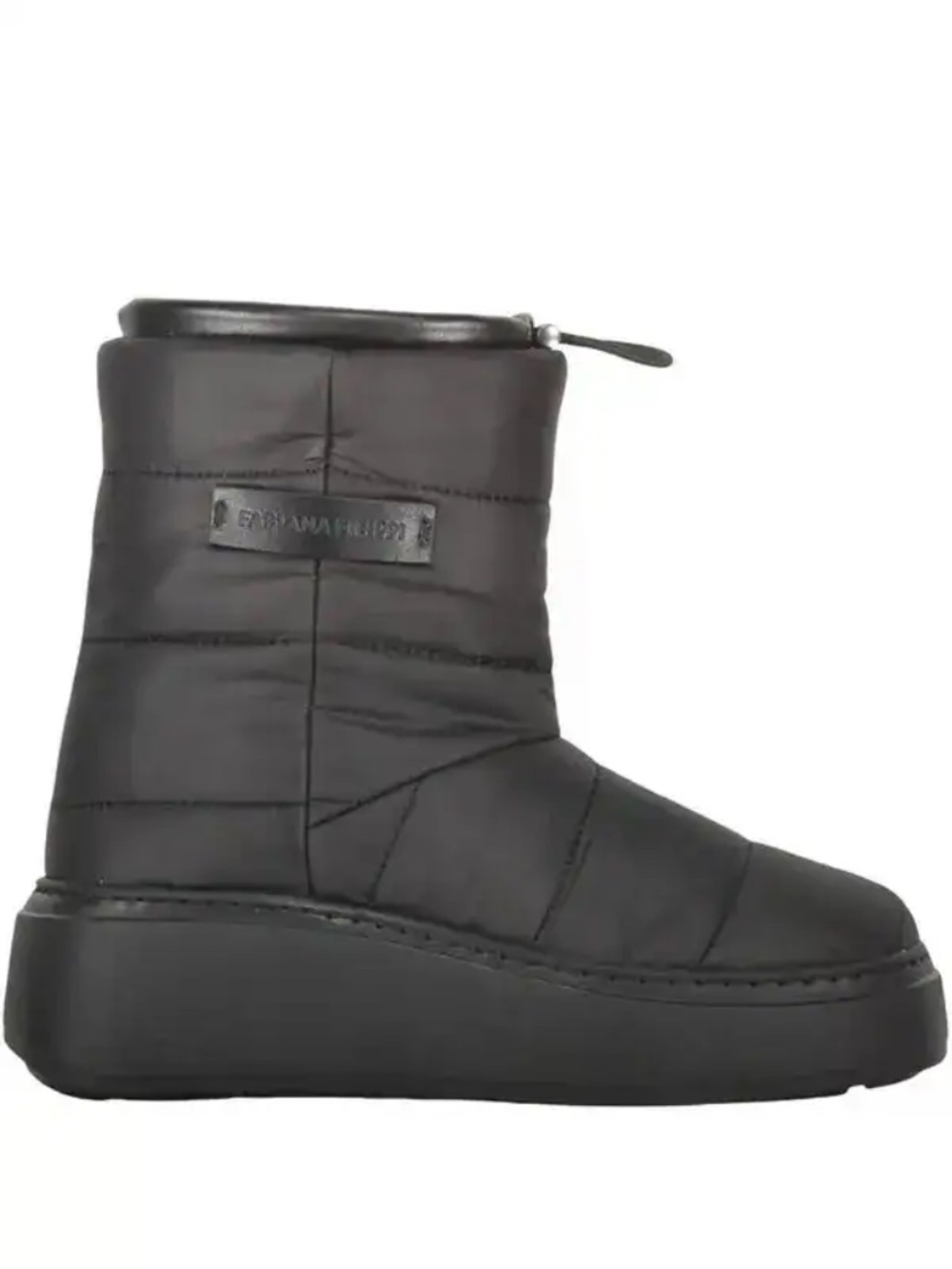 FABIANA FILIPPI Quilted Ankle Boots, Black, Size 37 IT, Made In Italy
